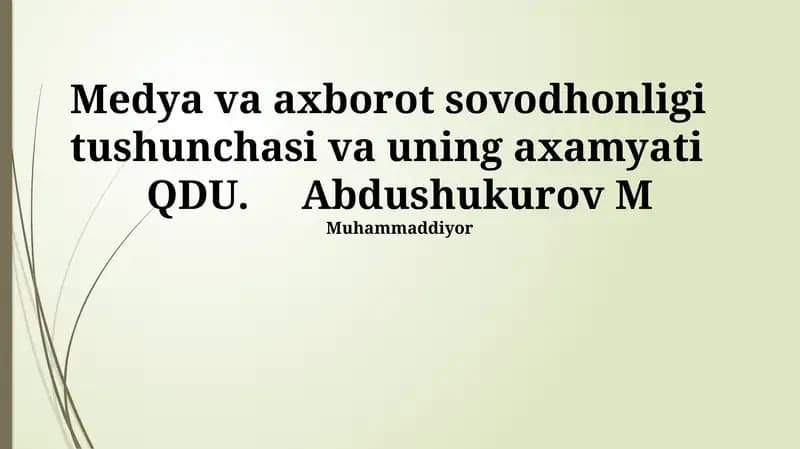 Axborot xavfsizligi