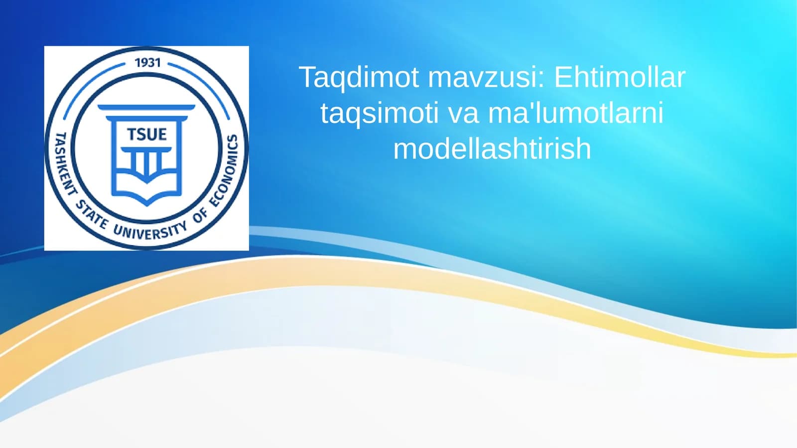 Ehtimollik taqsimoti va ma'lumotlarni modellashtirish