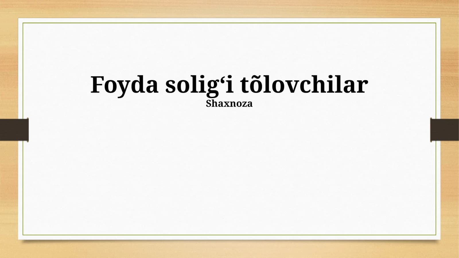 Soliq deklaratsiyasini to'ldirish