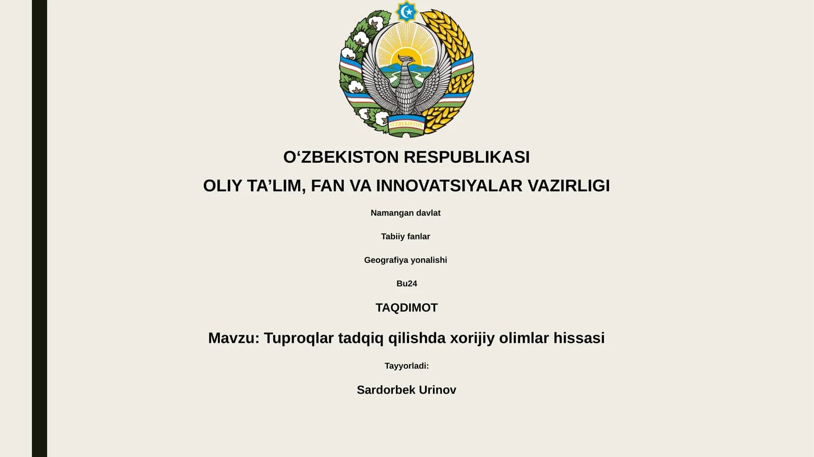 Tuproqlar tadqiq qilishda xorijiy olimlar hissasi