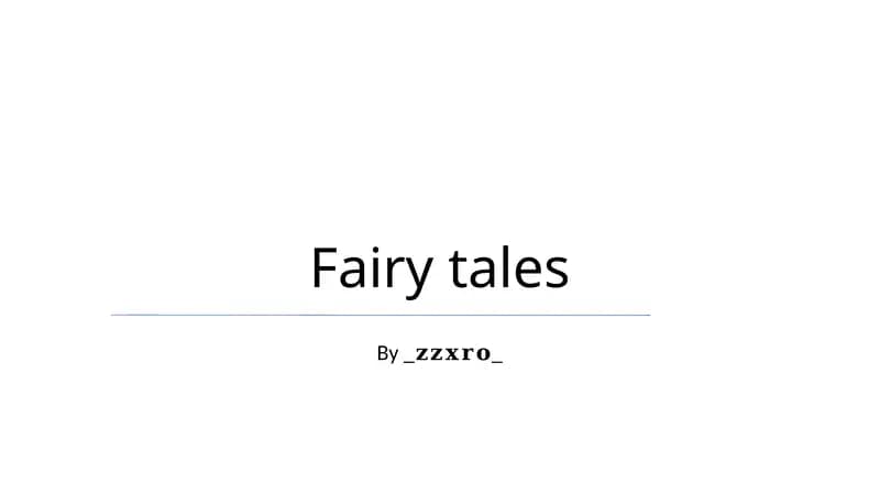 Fairy tales