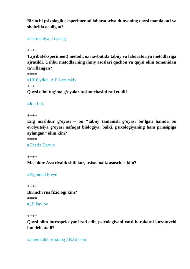 Birinchi psixologik eksperimental laboratoriya