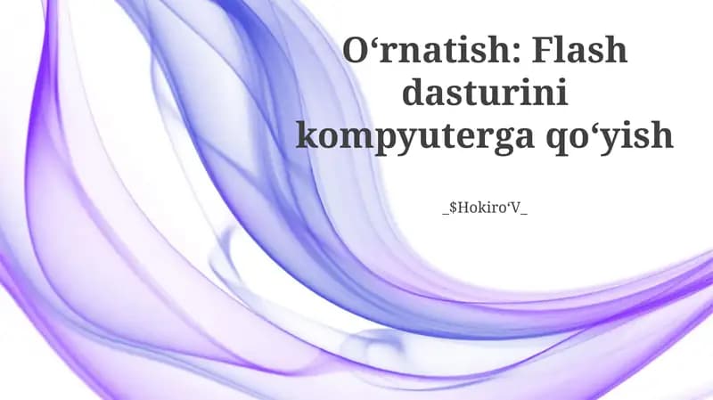 Flash dasturini yuklab olish
