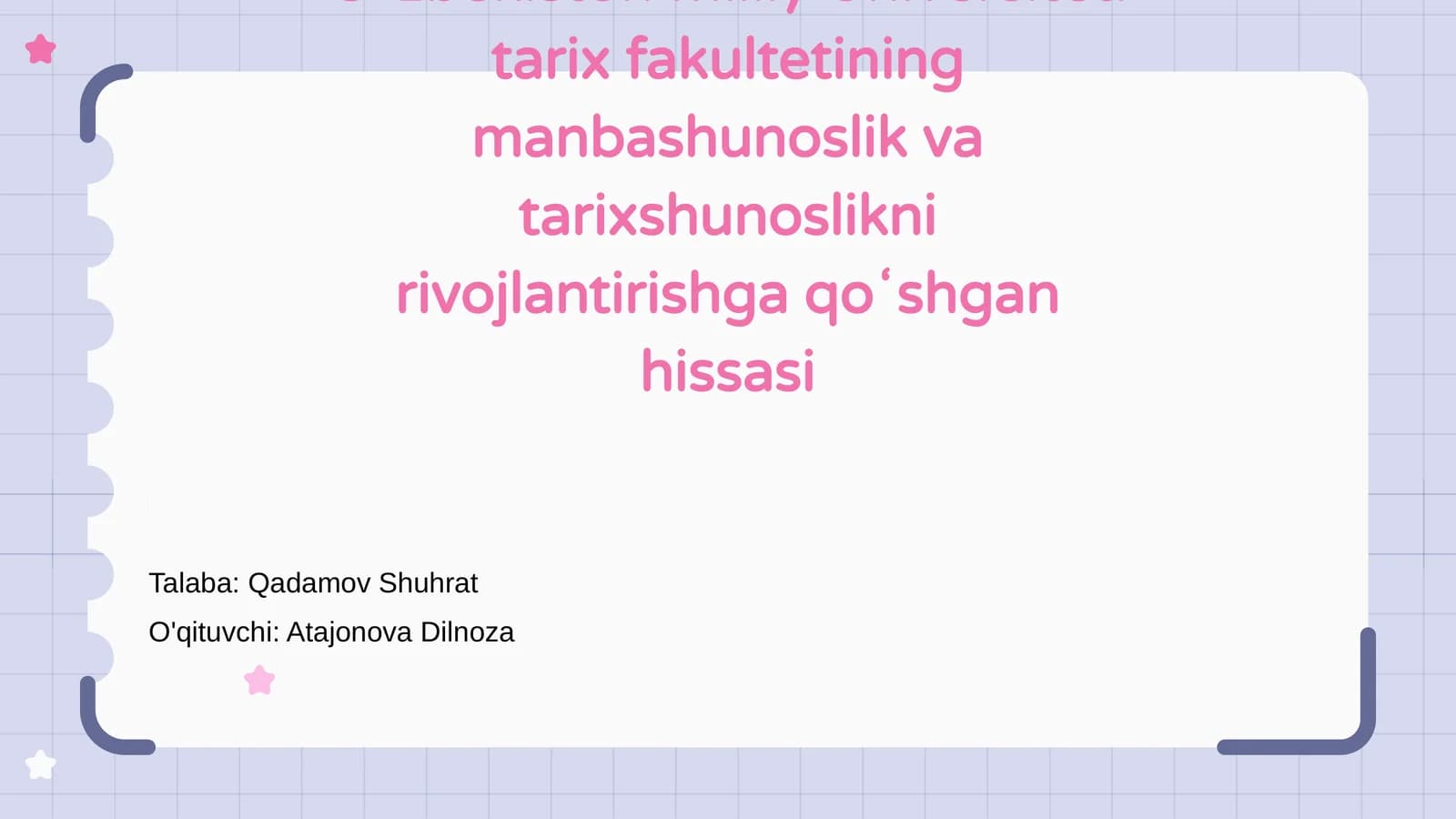 Tarix fakulteti