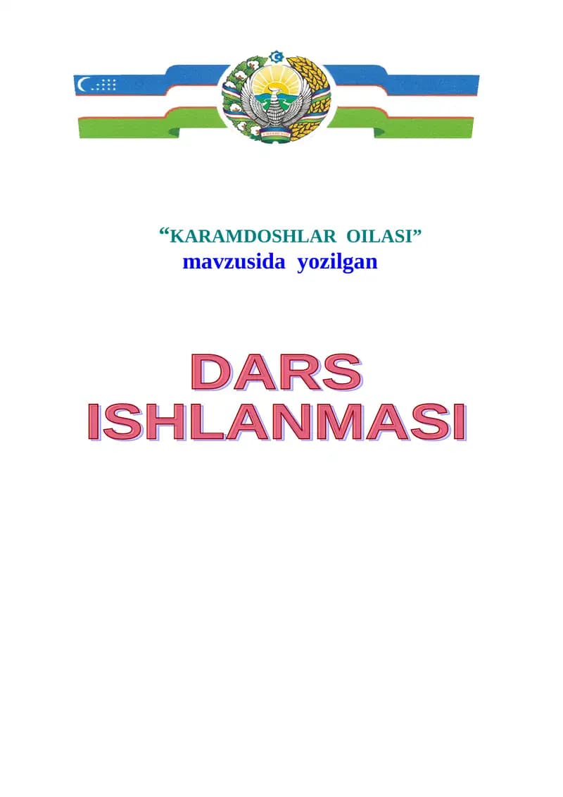 Karamdoshlar oilasi
