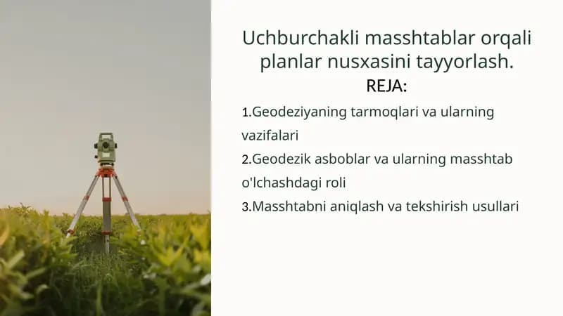 Geodeziya va uning asosiy tushunchalari