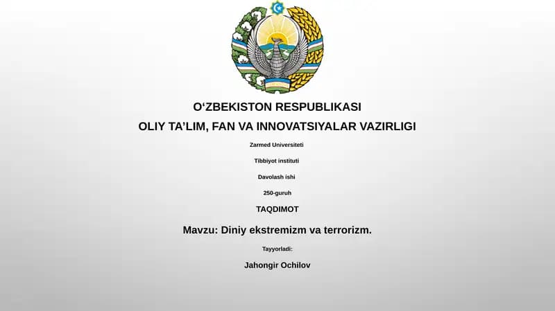 Diniy ekstremizm va terrorizm
