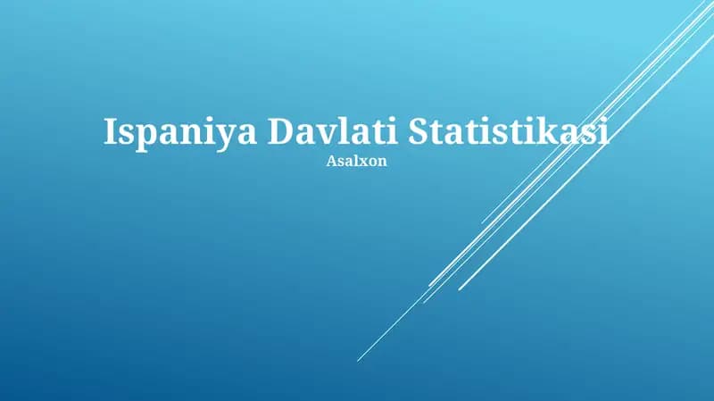 Ispaniya Davlati Statistikasi