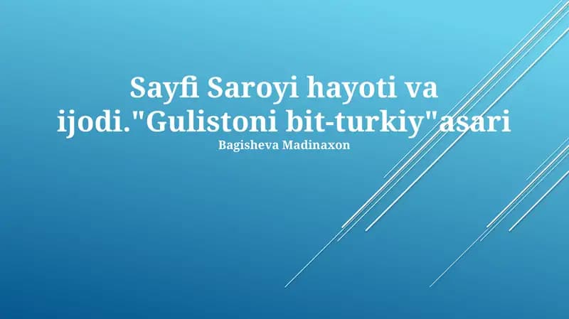 Gulistoni bit-Turkiy