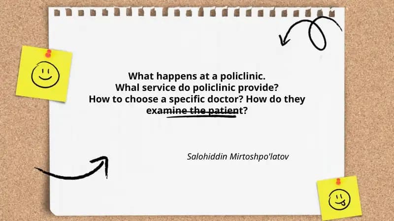 Registration processes at a policlinic