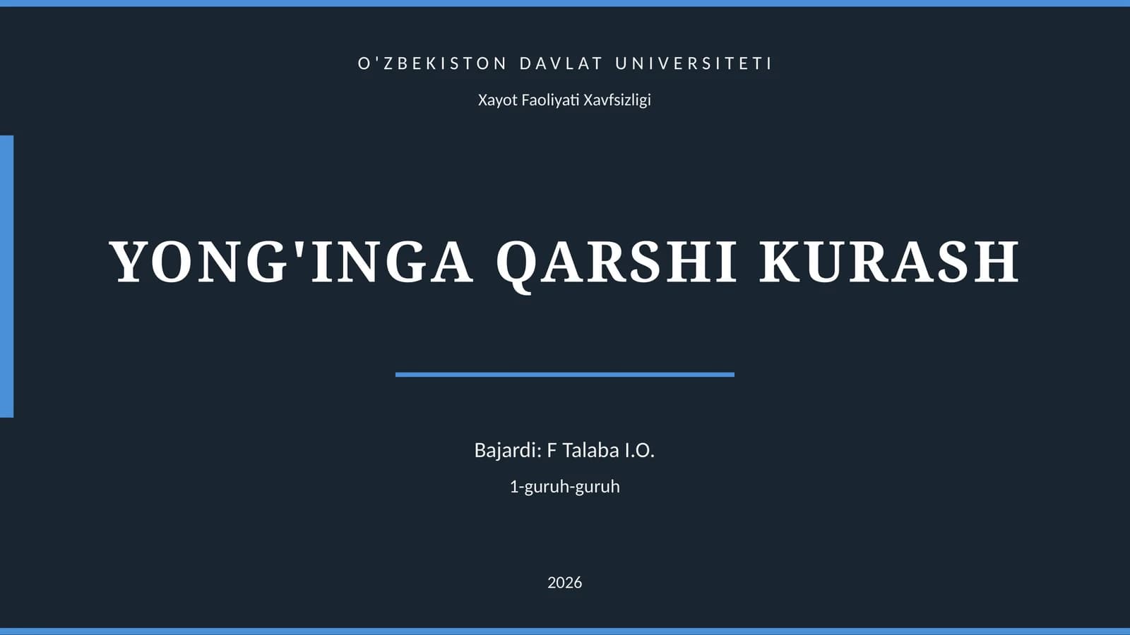 YONG'INGA QARSHI KURASH