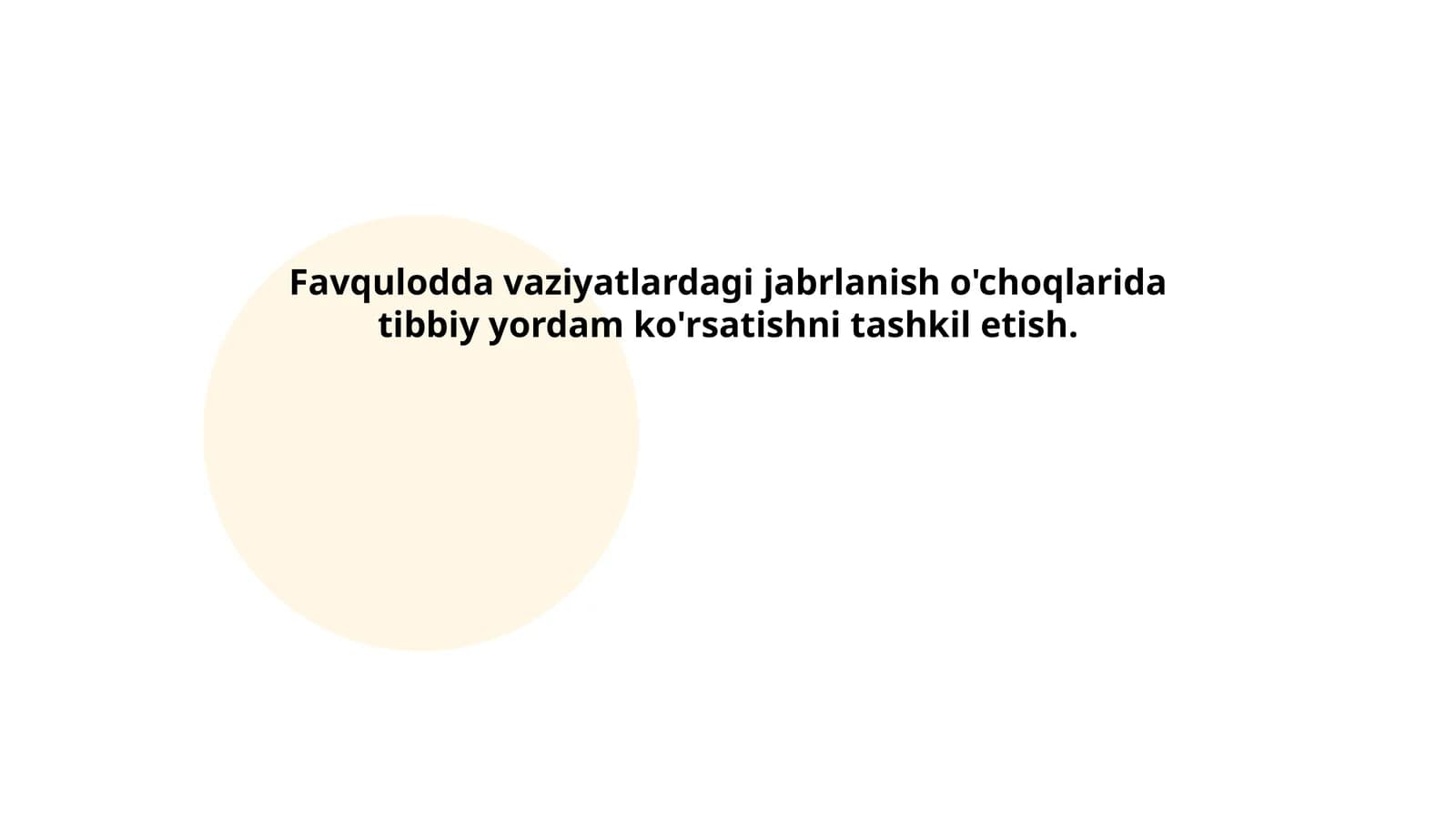 Favqulodda vaziyatlarda tibbiy yordam ko'rsatish tizimi