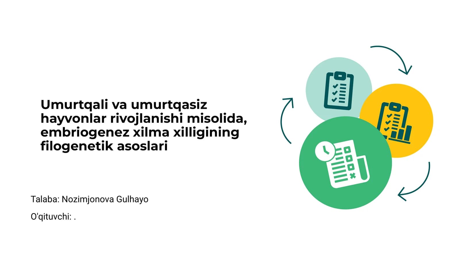 Embriogenez va ularning filogenetik asoslari