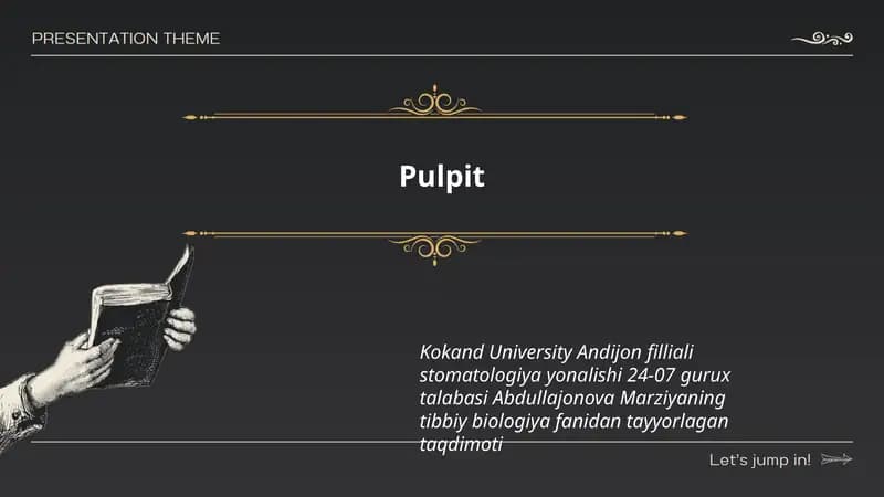 tibbiy biologiya fanidan tayyorlagan taqdimoti