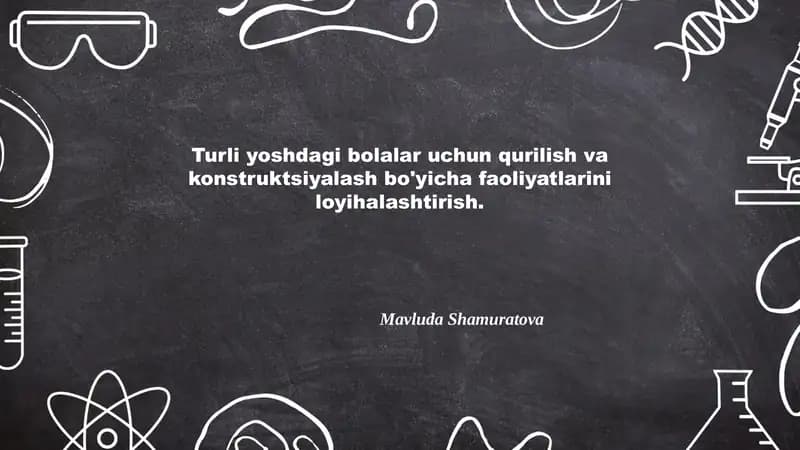 Turli yoshdagi bolalar uchun qurilish va konstruktsiyalash faoliyatlarini loyihalashtirish