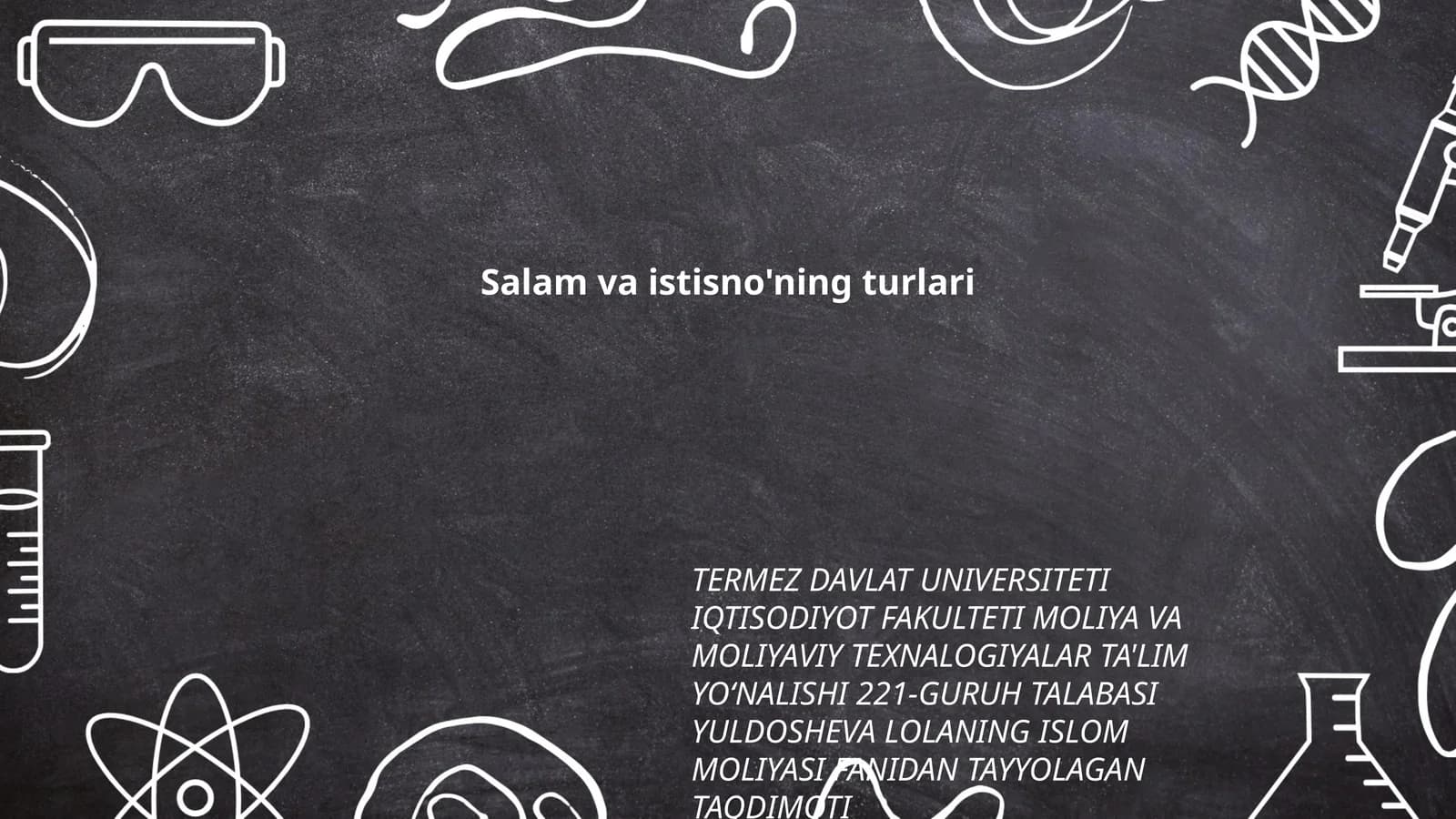 Salam va istisno'ning turlari