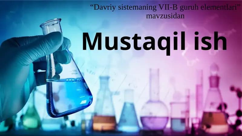Davriy sistemada VII-B guruhi elementlari