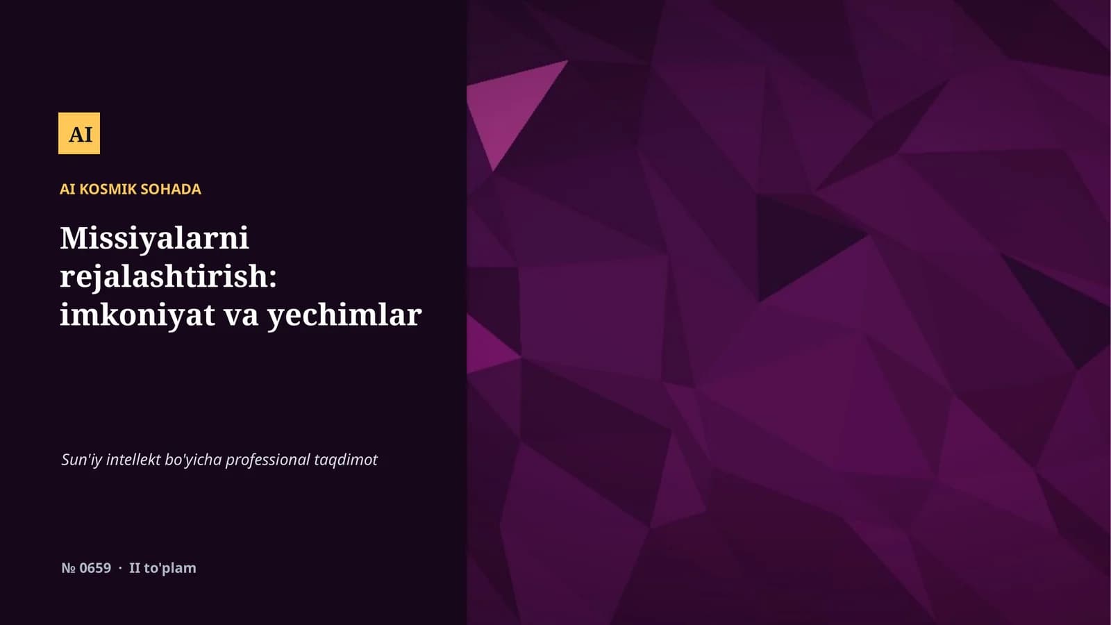 AI KOSMIK SOHADA