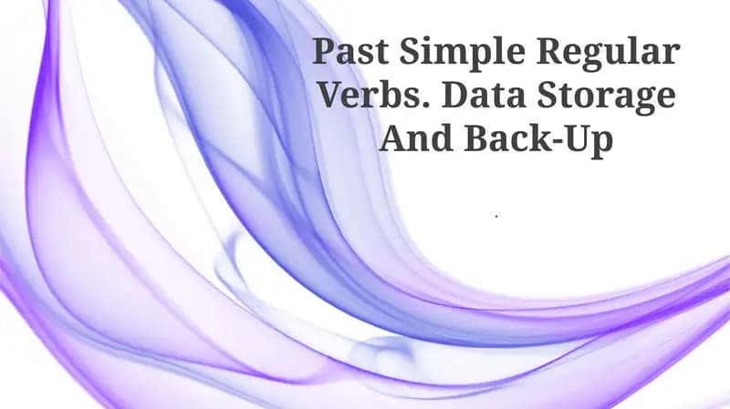 Past Simple Regular Verbs