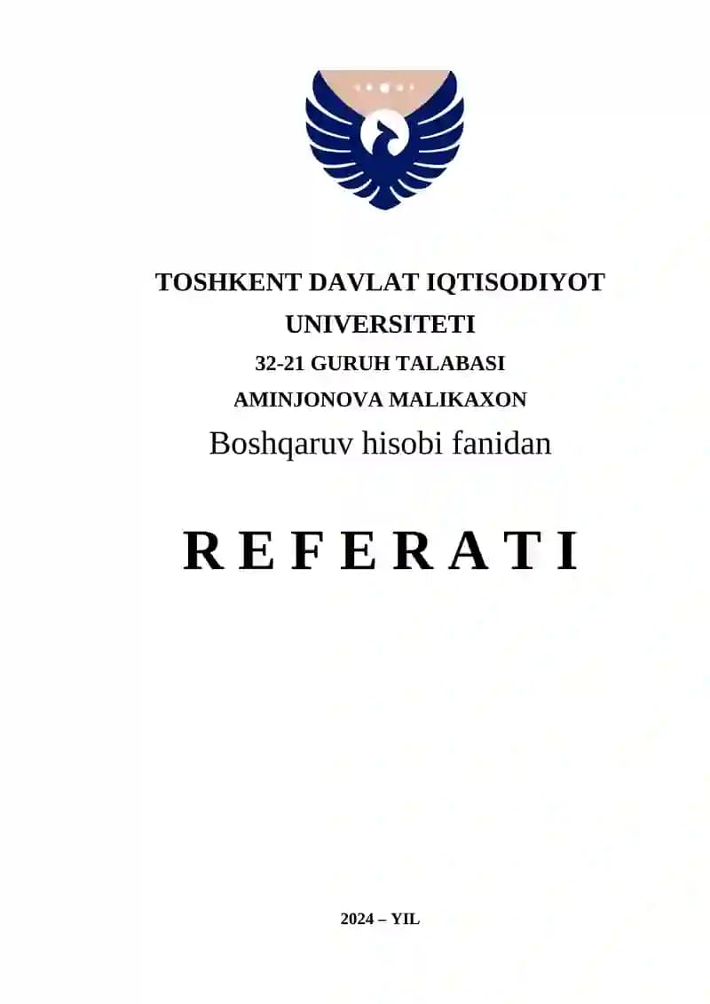 BEVOSITA VA BILVOSITA XARAJATLAR
