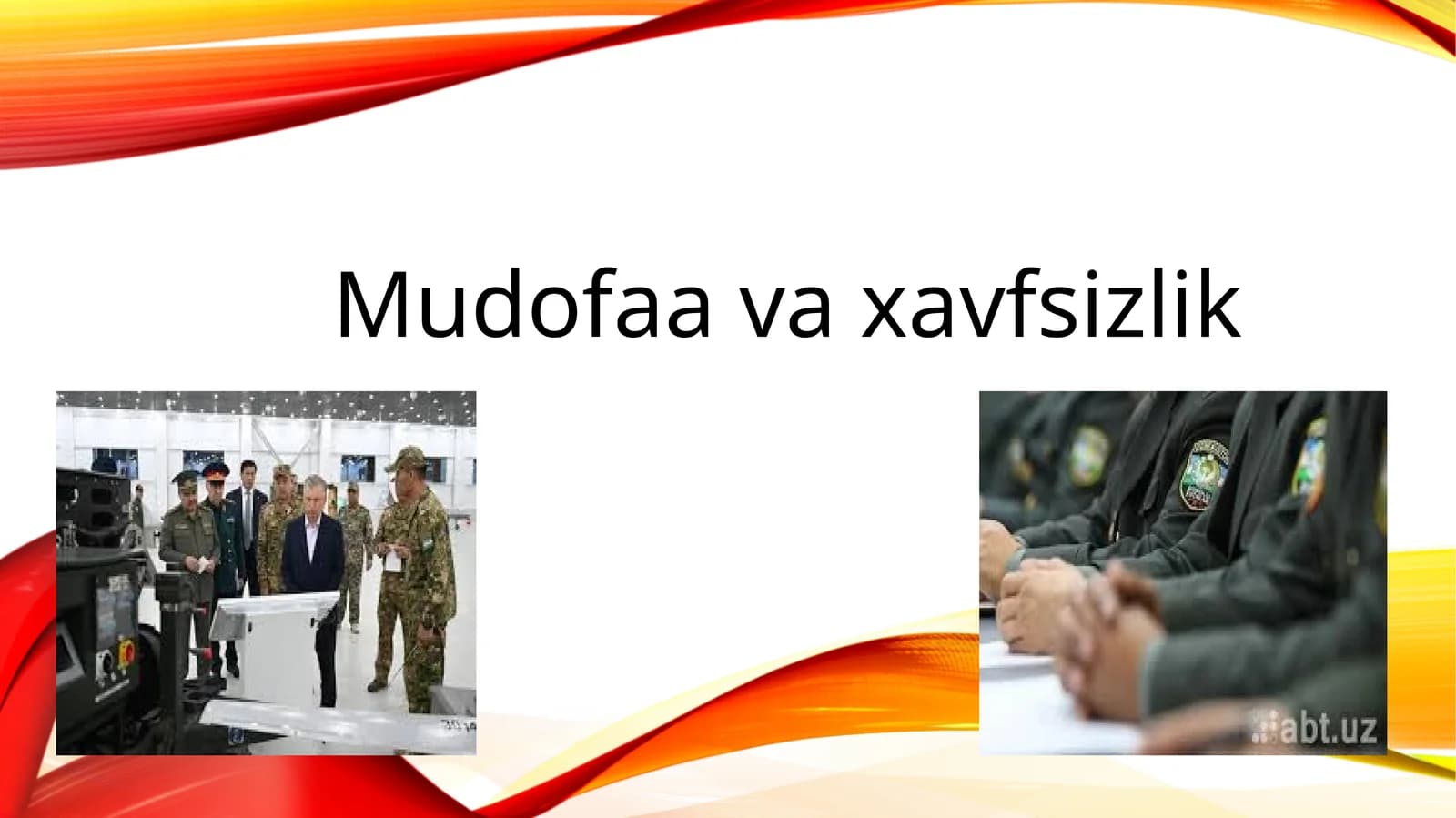Mudofaa va xavfsizlik