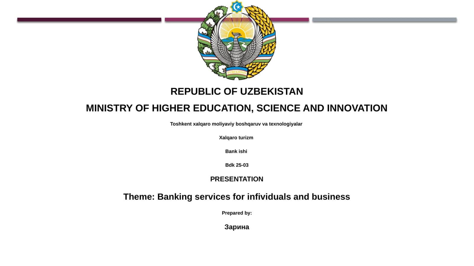 Banking services for infividuals and business