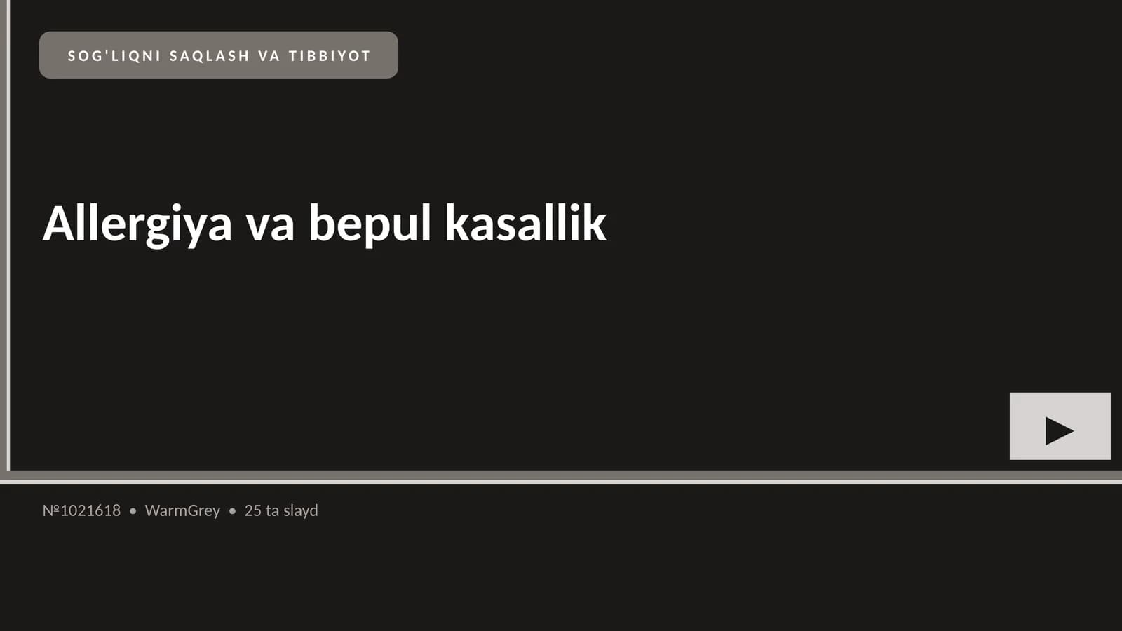 Allergiya va bepul kasallik