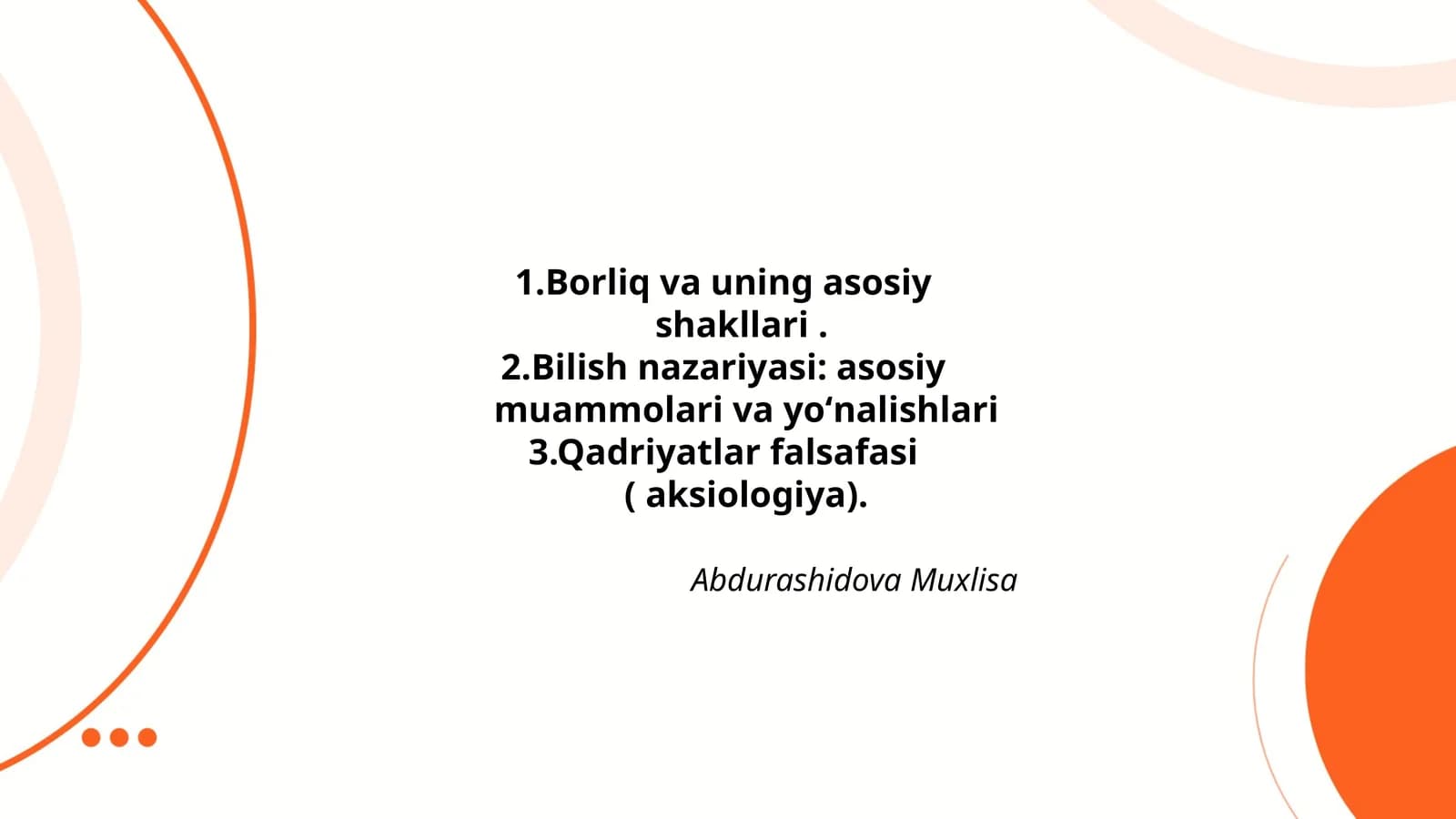 Borliq va uning asosiy shakllari