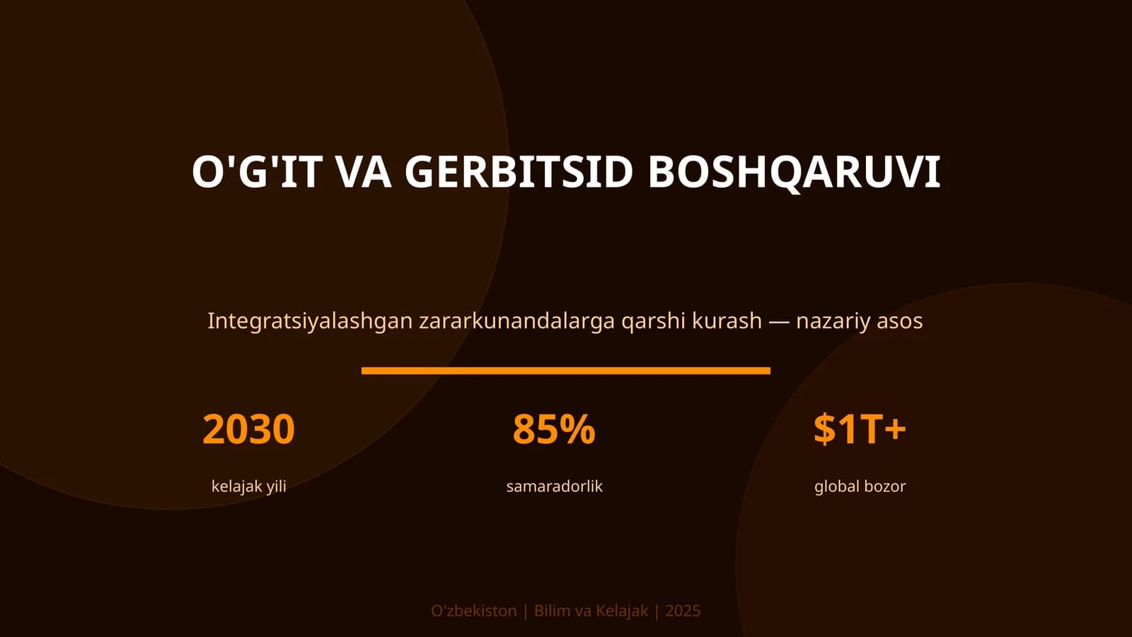 O'G'IT VA GERBITSID BOSHQARUVI