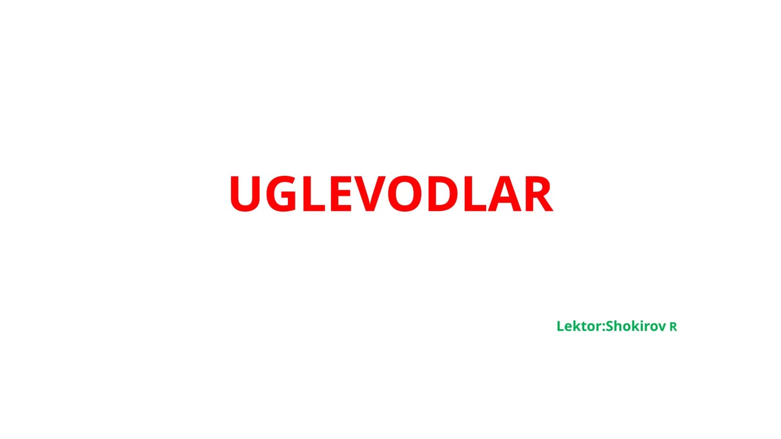 Uglevod