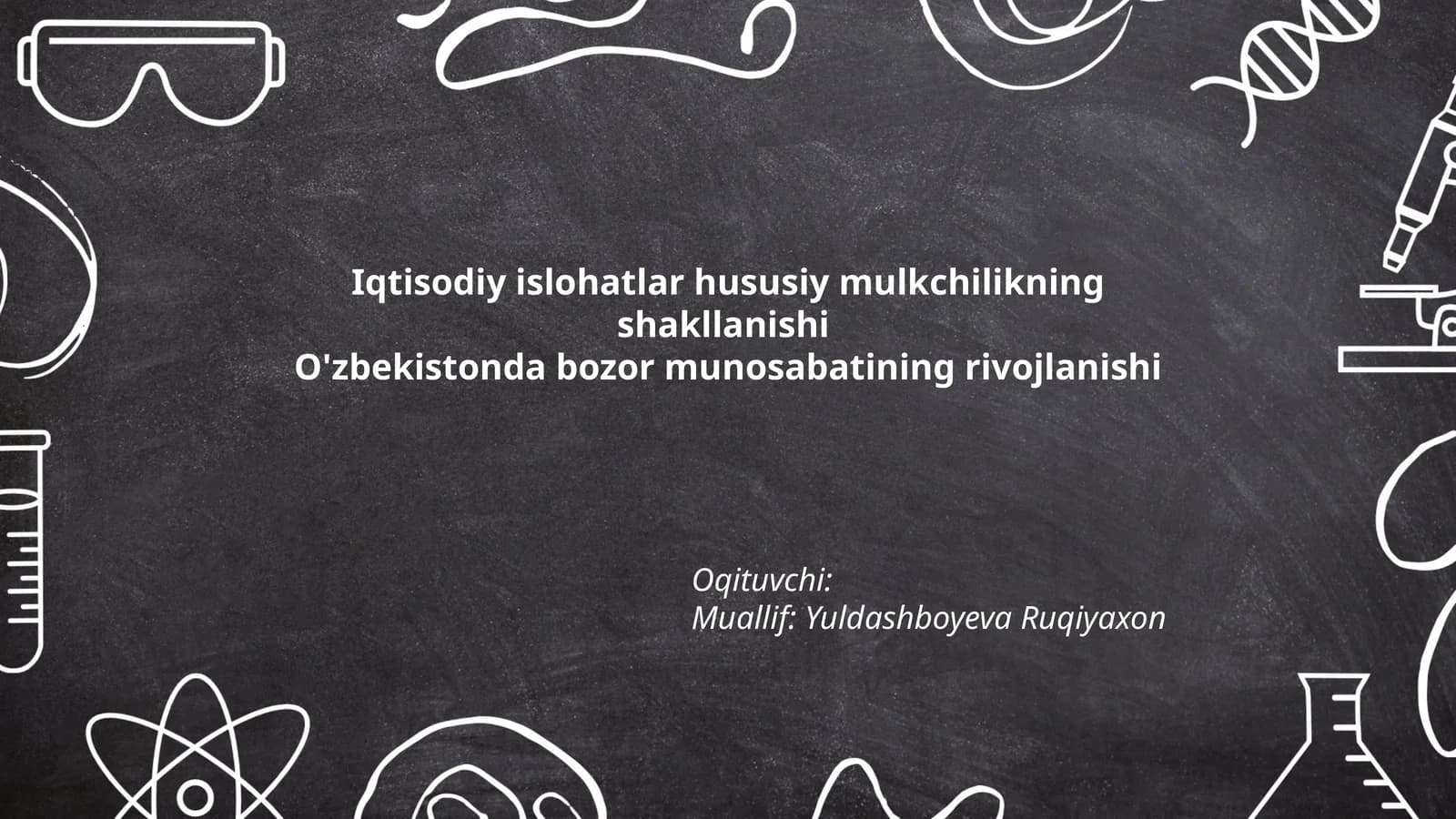 Iqtisodiy islohatlar hususiy mulkchilikning shakllanishi