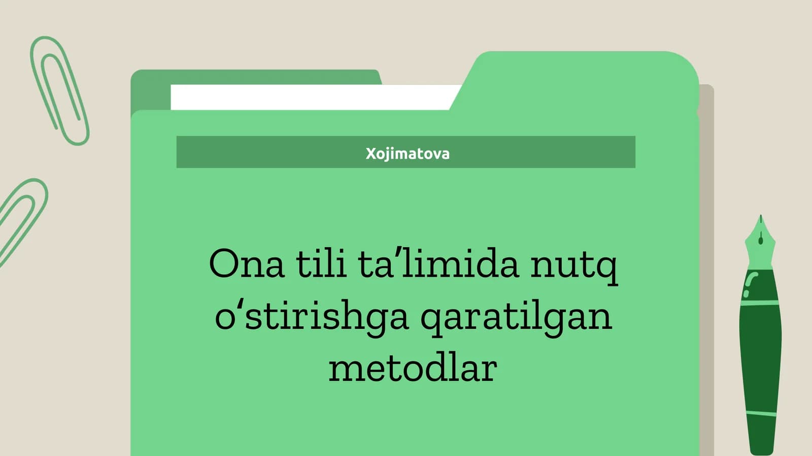 Nutq o'stirish metodlari