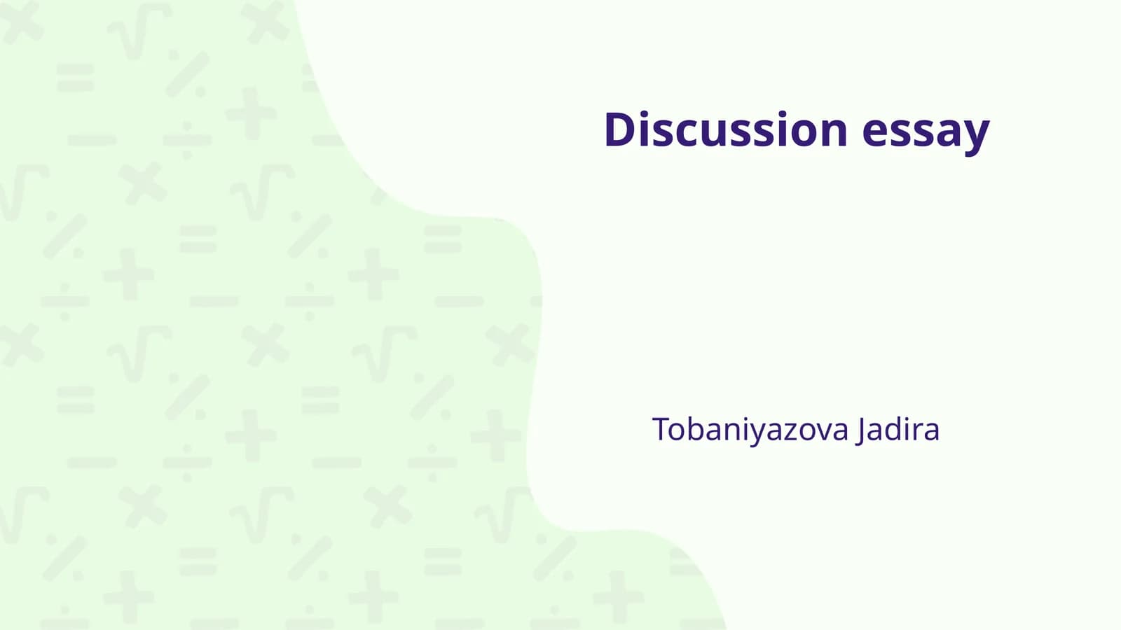 Discussion essay