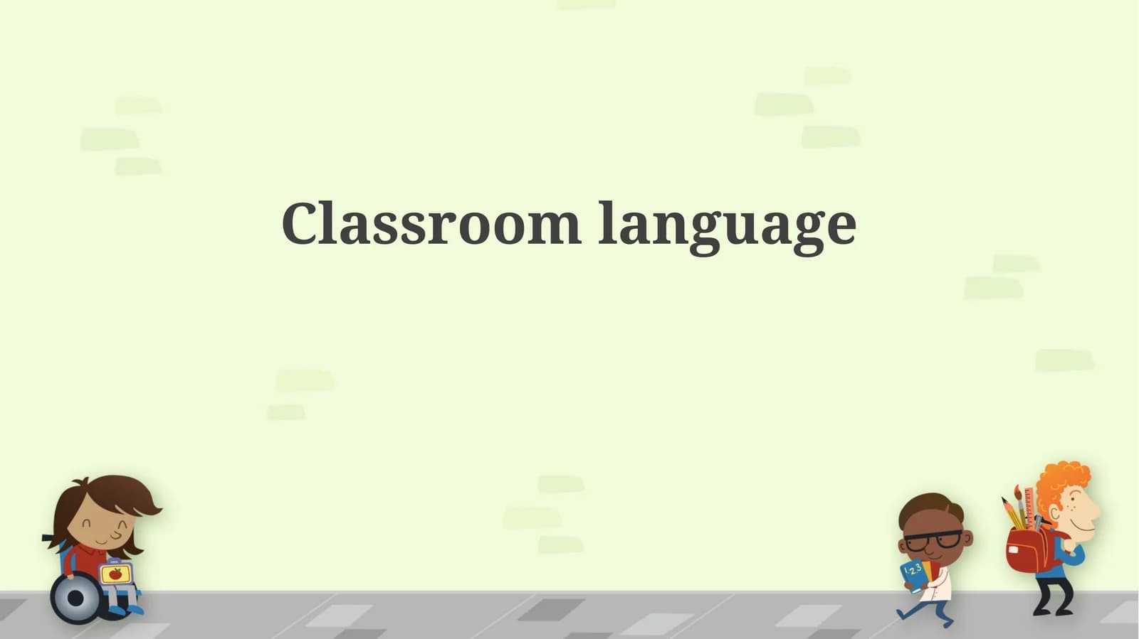 Classroom language