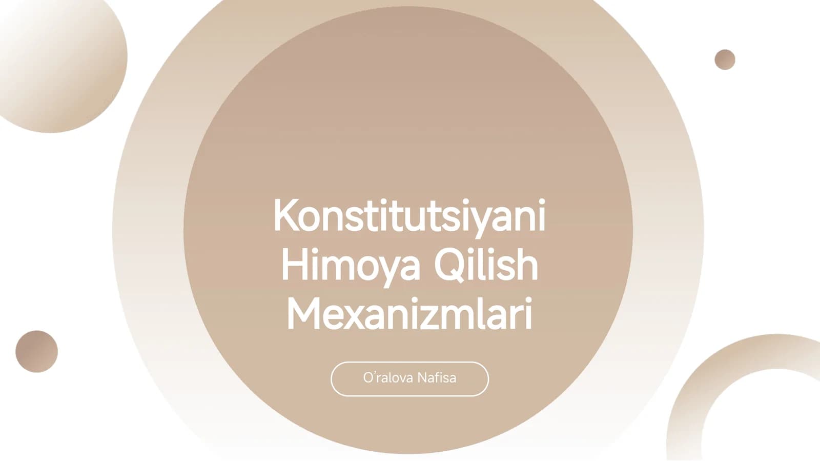 Konstitutsiyani Himoya Qilish Mexanizmlari