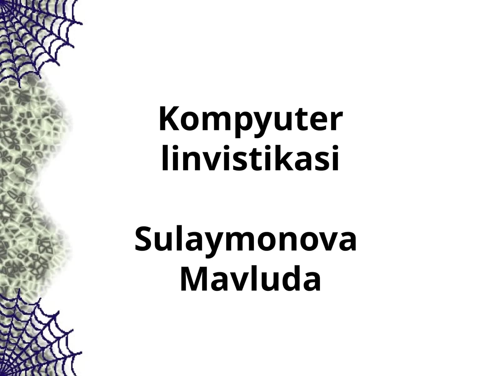 Kompyuterlinvistikasi