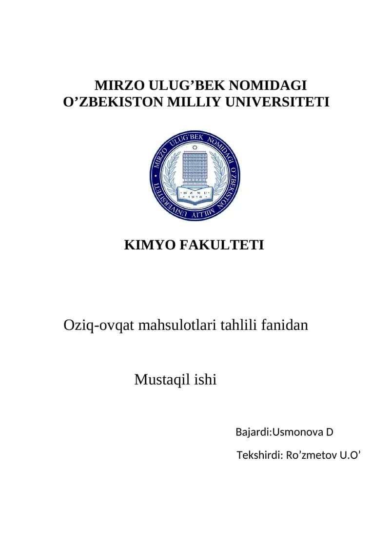 Sut tarkibidagi laktozani aniqlash