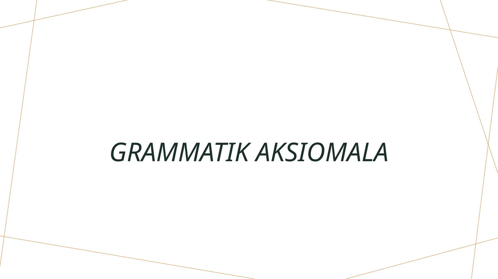 Grammatik aksiomala