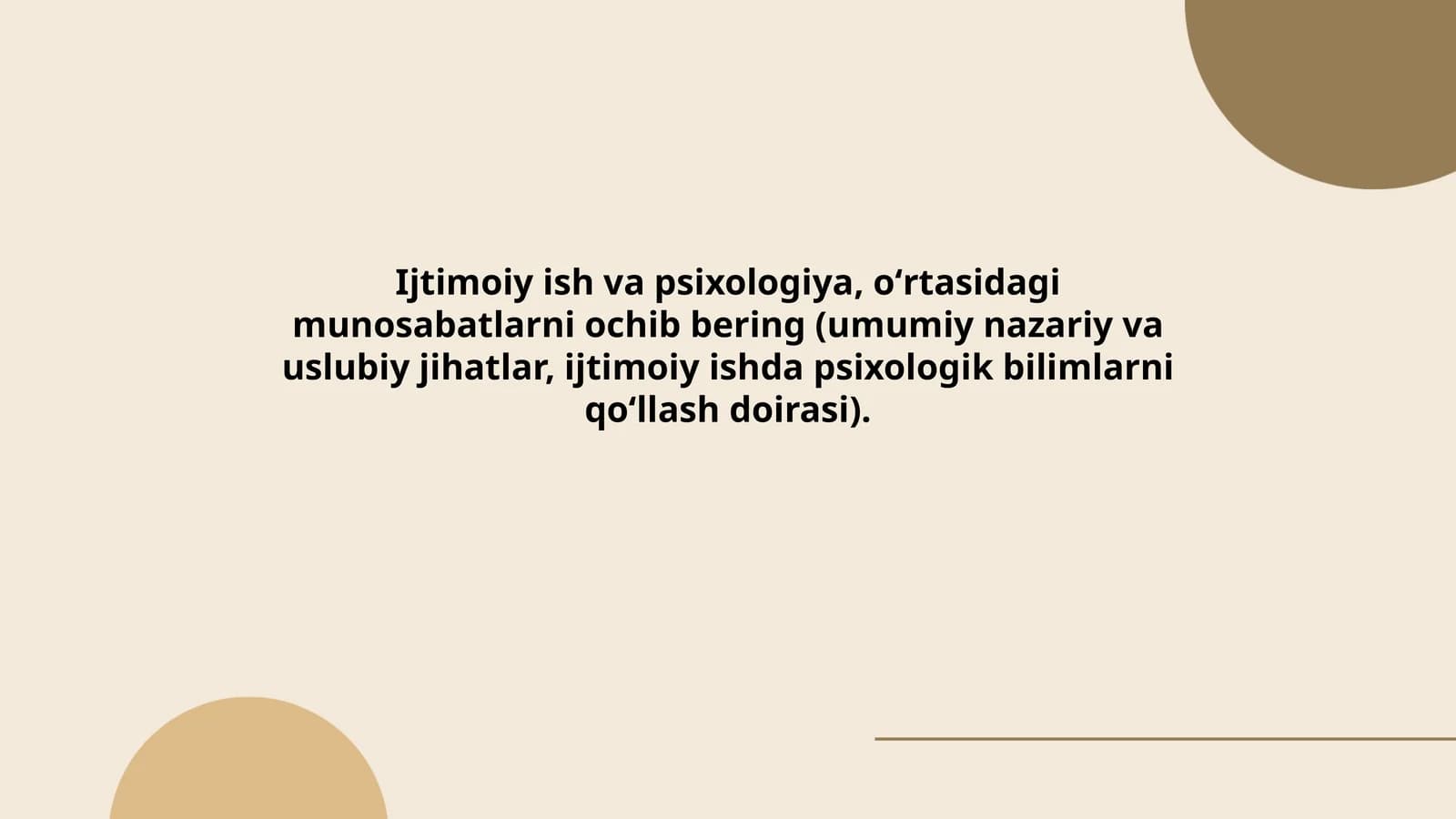 Ijtimoiy ish va psixologiya, oʻrtasidagi munosabatlarni ochib bering