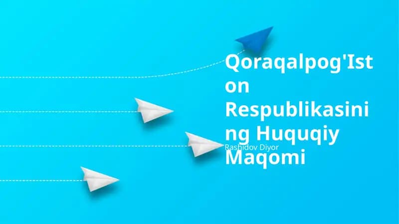 Qoraqalpog'Iston Respublikasining Huquqiy Maqomi