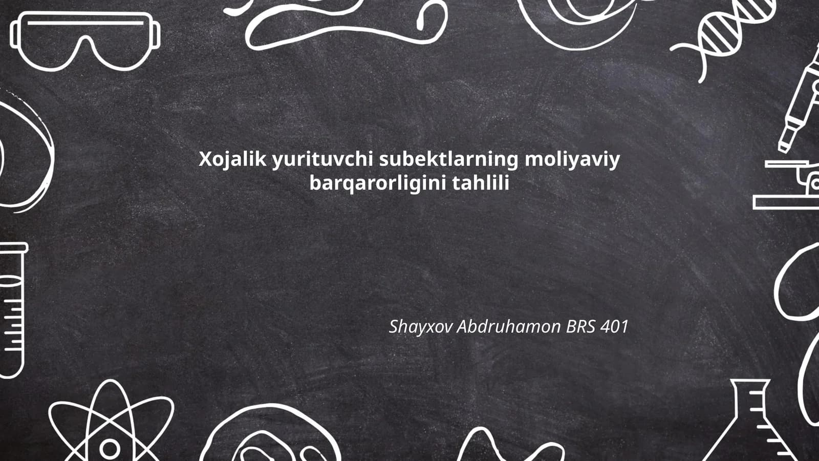 Moliyaviy barqarorlik tushunchasi va uning indikatorlari