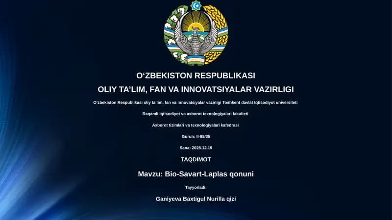 Bio-Savart-Laplas qonuni
