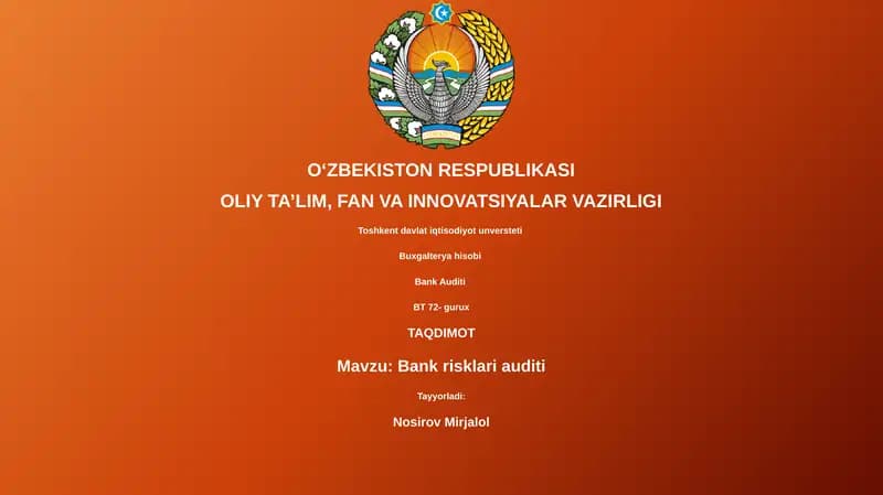 Bank risklari auditi