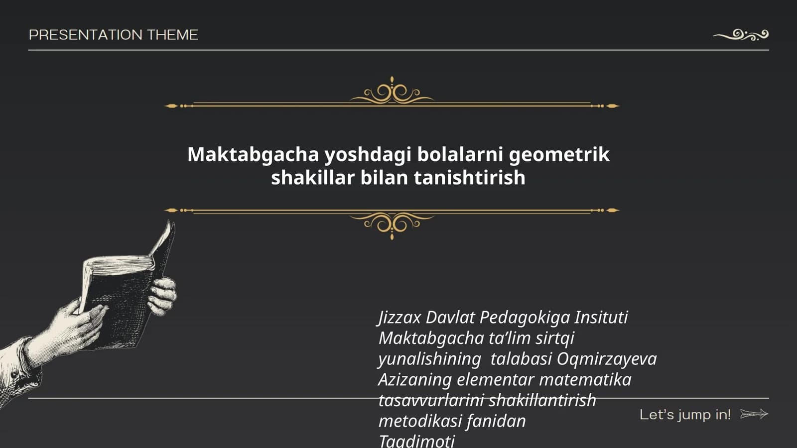 Maktabgacha yoshdagi bolalarni geometrik shakillar bilan tanishtirish