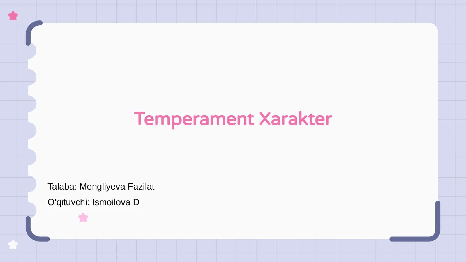 Temperament Xarakter