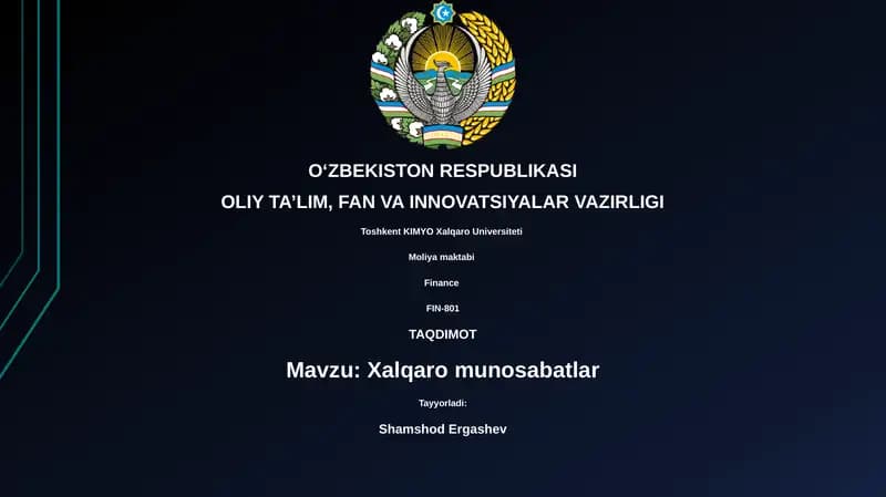 Xalqaro munosabatlar