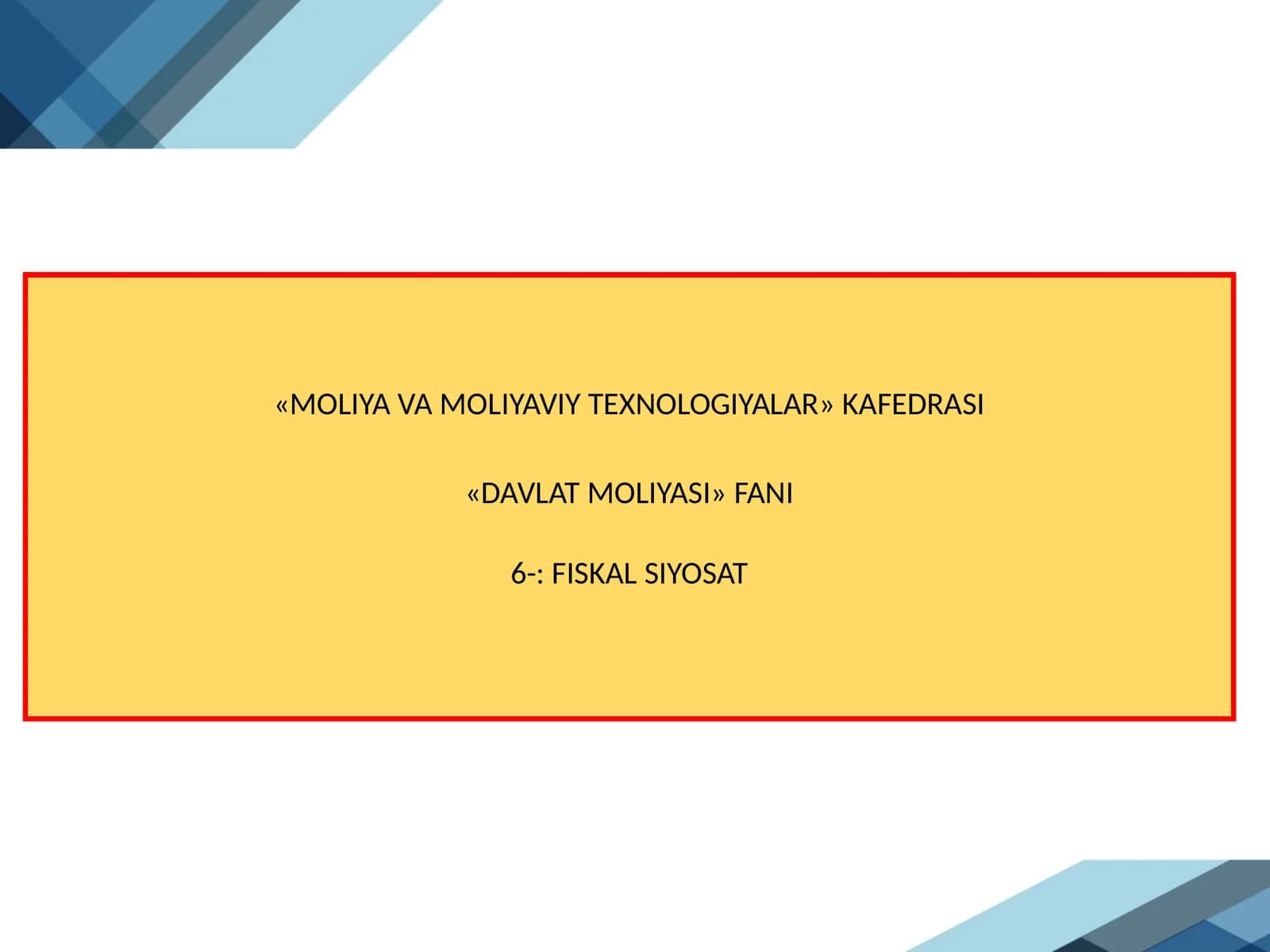 FISKAL SIYOSAT