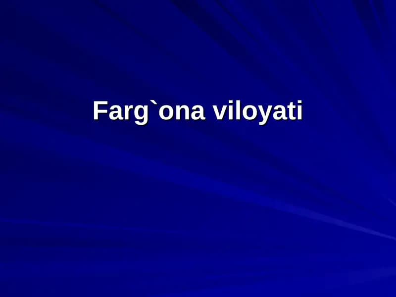 Farg`ona viloyati