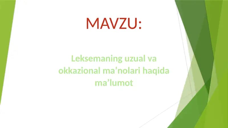 Uzualma'nolar leksemasi
