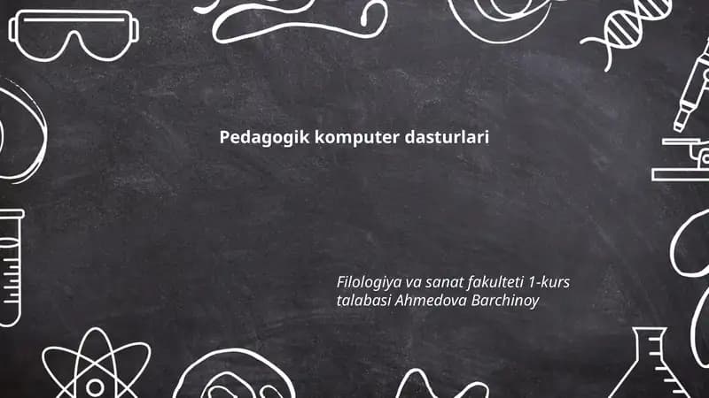 Pedagogik komputer dasturlari